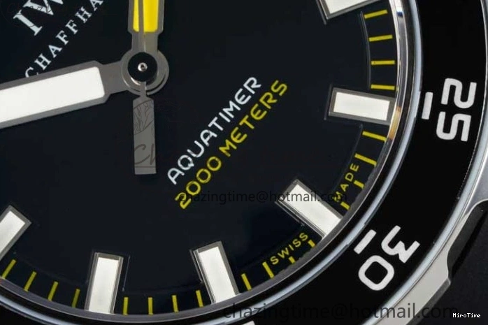 MIROTIME 0815 Bright Aquatimer Automatic SS RSF 1:1 Best Edition Black Yellow Dial on Black Rubber Strap A 7068